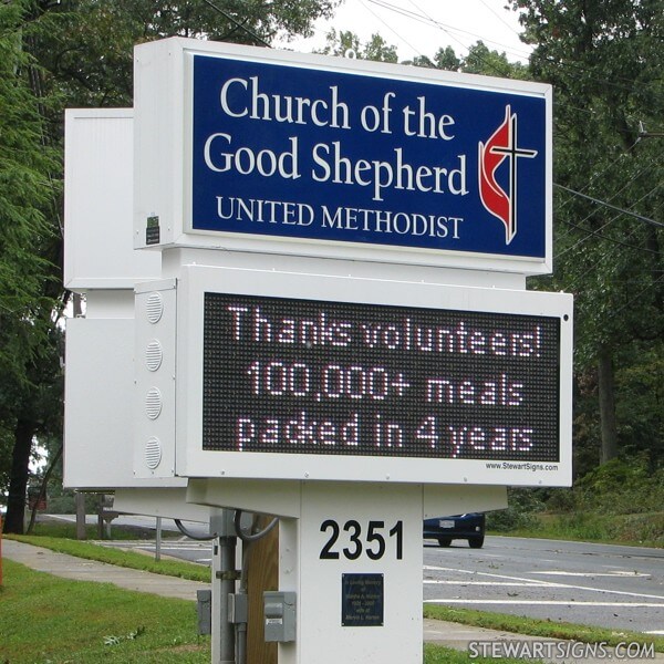 Church Sign for Church of the Good Shepherd Methodist Church
