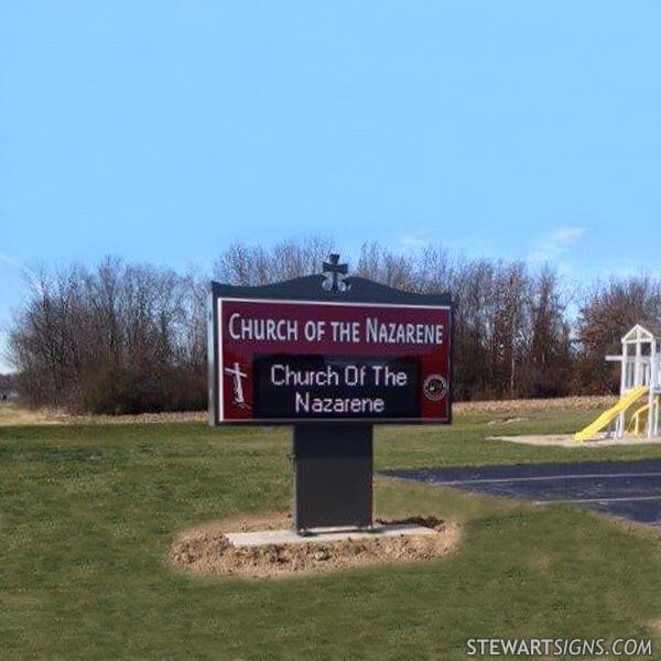 Church Sign for Church of the Nazarene