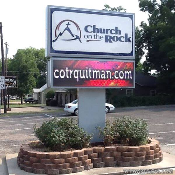 Church Sign for Church on the Rock