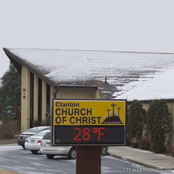 Church Sign for Clanton Church of Christ