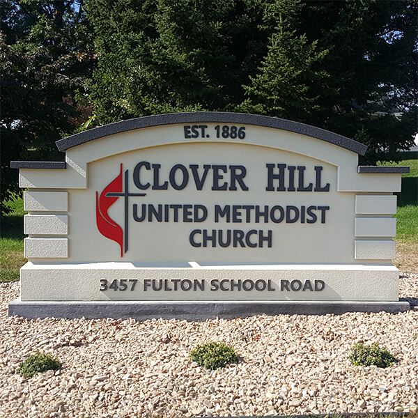 Church Sign for Clover Hill United Methodist Church