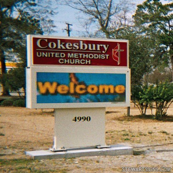 Church Sign for Cokesbury United Methodist Church