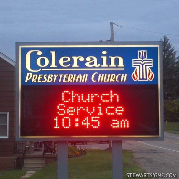 Church Sign for Colerain Presbyterian Church