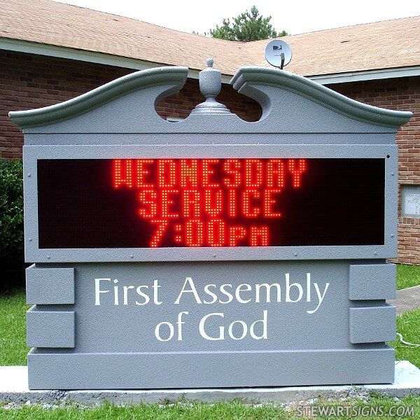 Church Sign for First Assembly of God