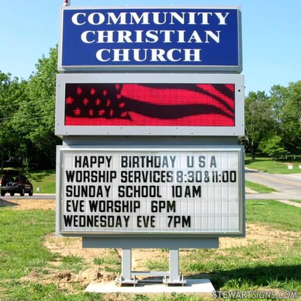 Church Sign for Community Christian Church