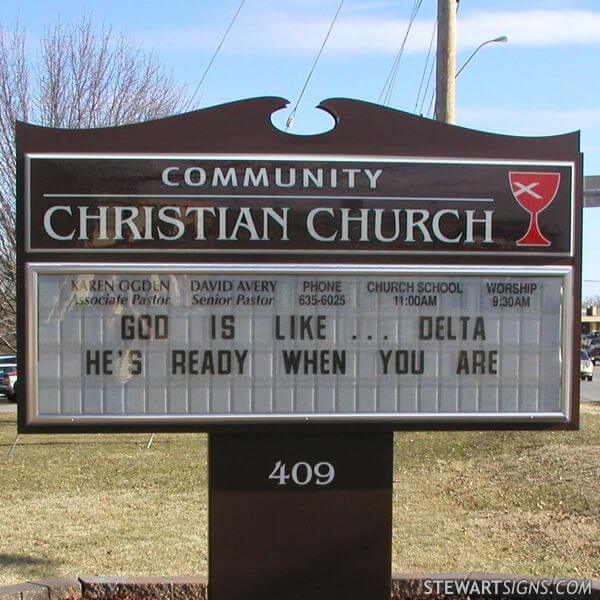 Church Sign for Community Christian Church