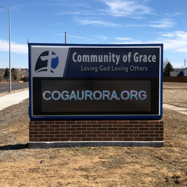 Church Sign for Community of Grace