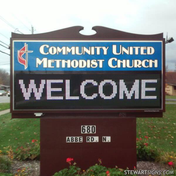 Church Sign for Community United Methodist Church