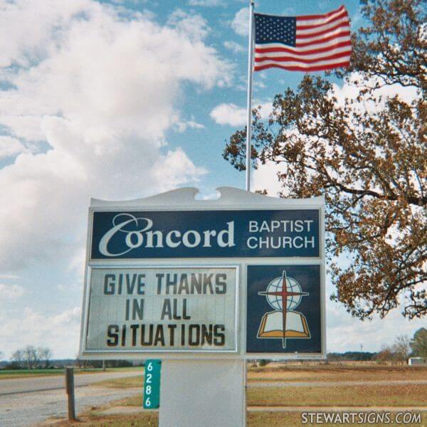 Church Sign for Concord Baptist Church