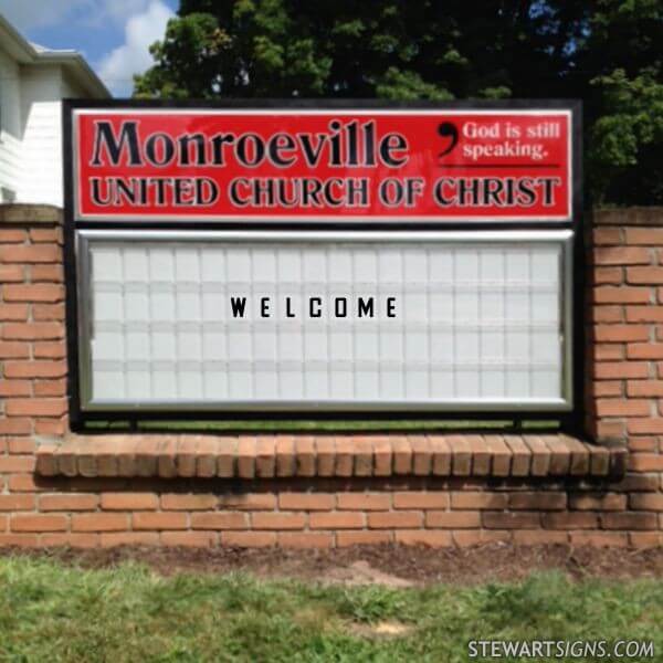 Church Sign for Congregational Community Ucc