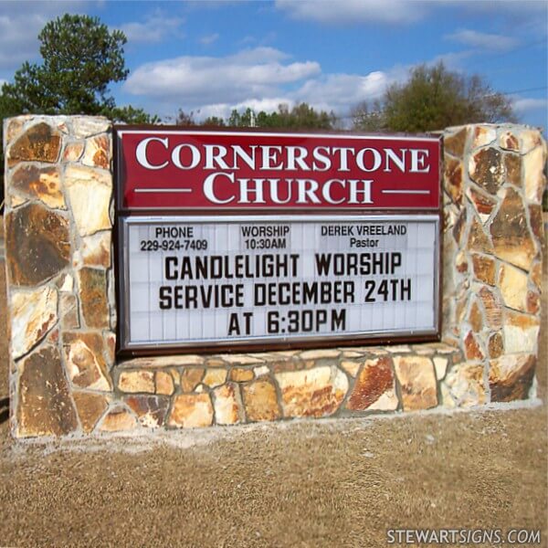 Church Sign for Cornerstone Church