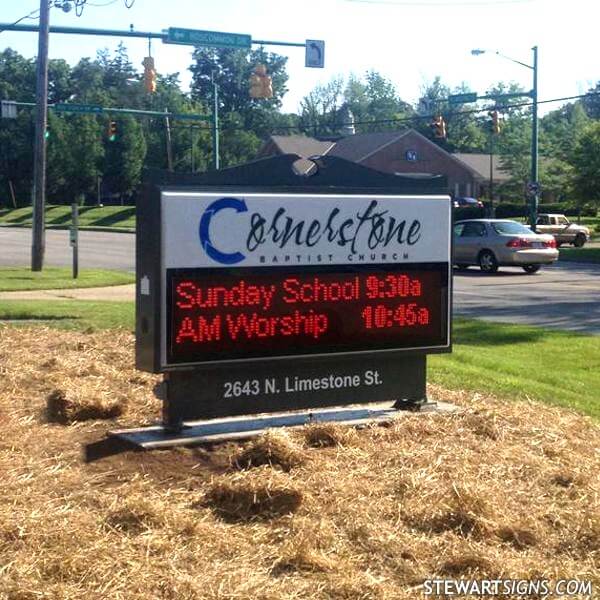 Church Sign for Cornerstone Baptist Church