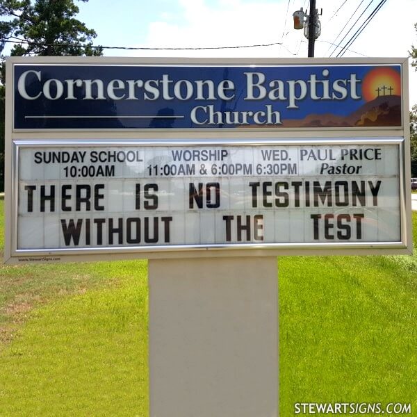 Church Sign for Cornerstone Baptist Church