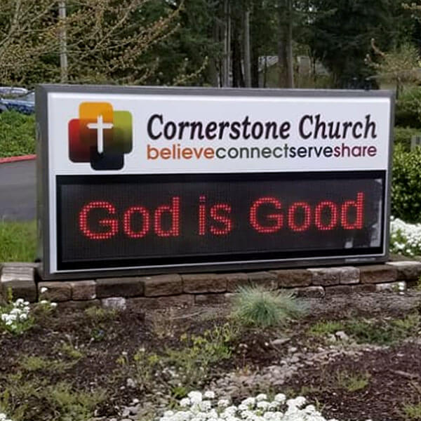 Church Sign for Cornerstone Church