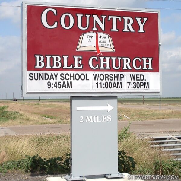 Church Sign for Country Bible Church