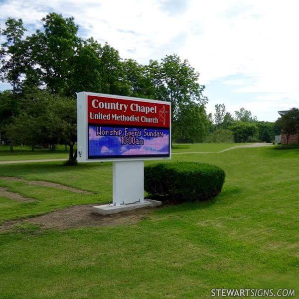 Church Sign for Country Chapel United Methodist Church