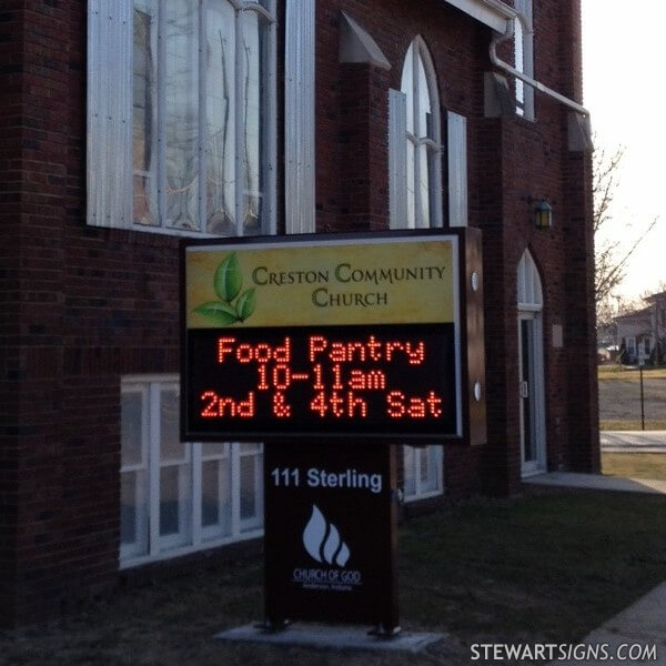 Church Sign for Creston Community Church