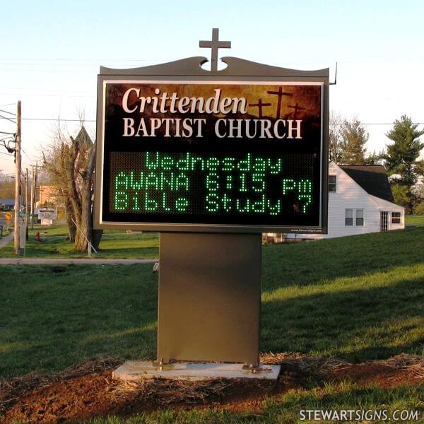 Church Sign for Crittenden Baptist Church