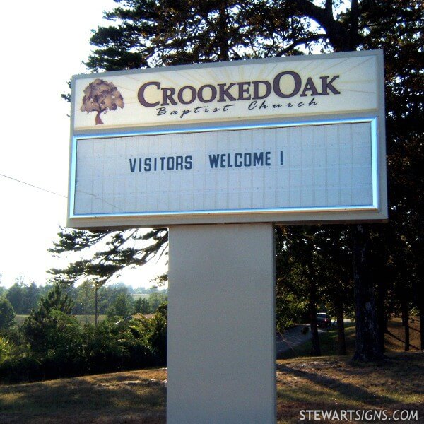 Church Sign for Crooked Oak Baptist Church