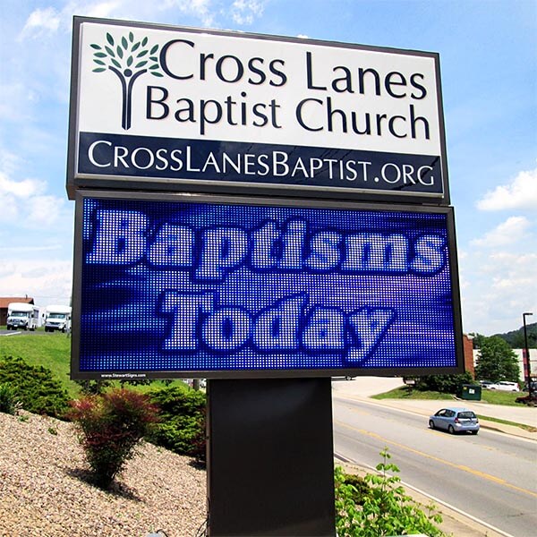 Church Sign for Cross Lanes Baptist Church