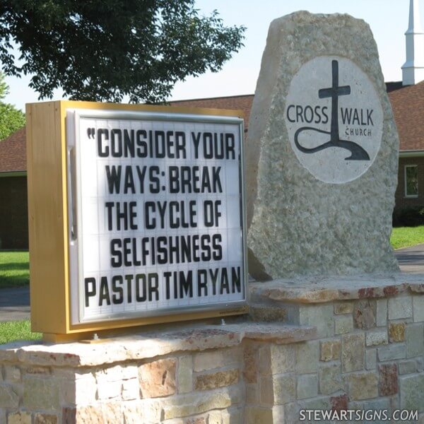 Church Sign for Cross Walk Church