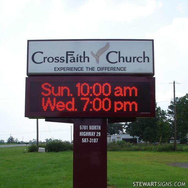 Church Sign for Cross Faith