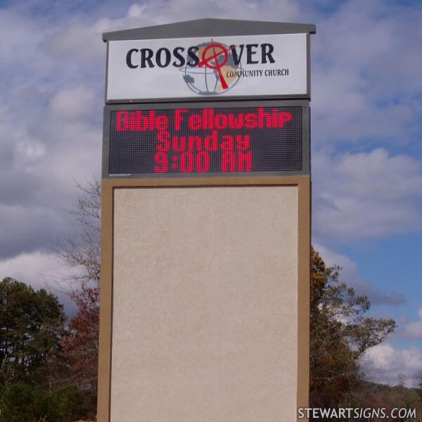 Church Sign for Crossover Community Church
