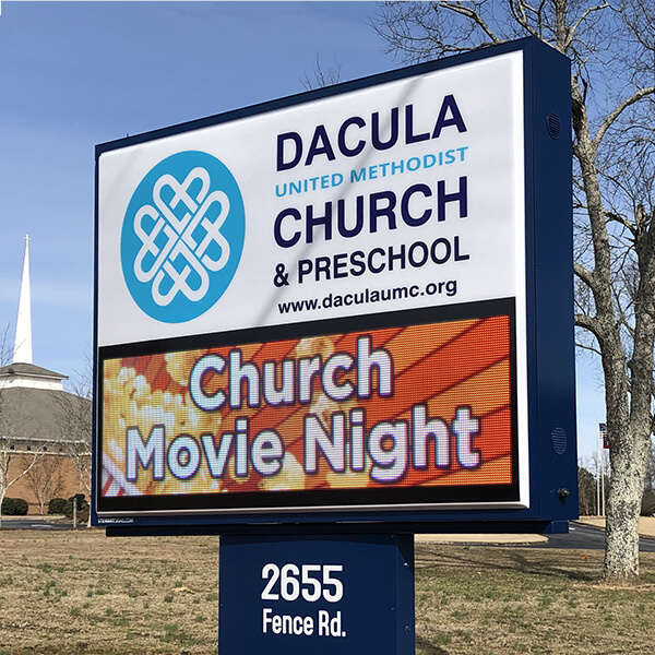 Church Sign for Dacula United Methodist Church