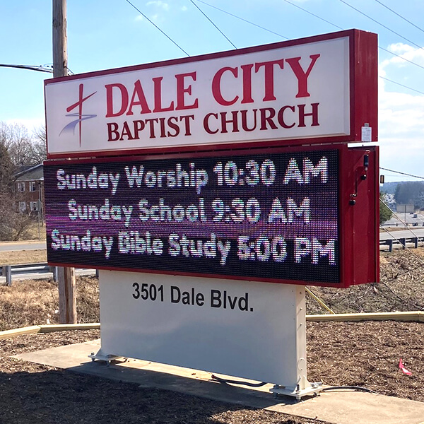 Church Sign for Dale City Baptist Church