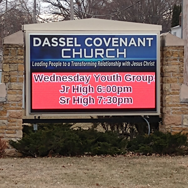 Church Sign for Dassel Covenant Church