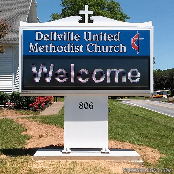 Church Sign for Dellville United Methodist Church