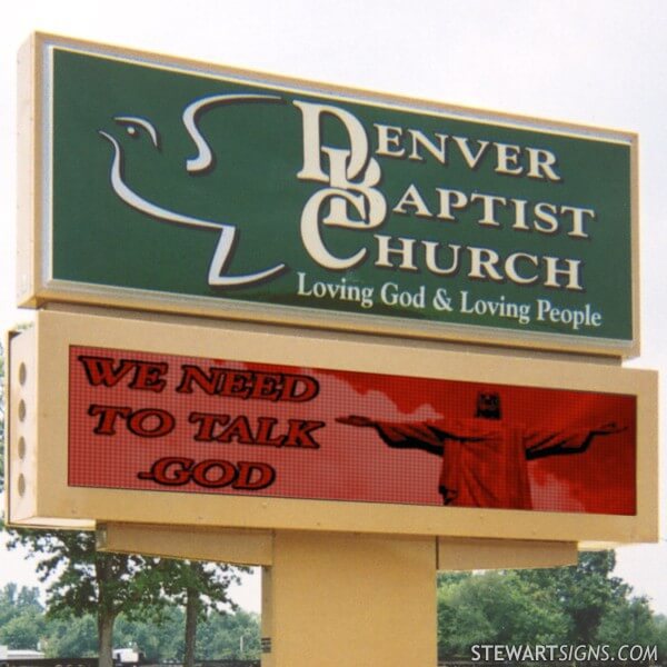Church Sign for Denver Baptist Church