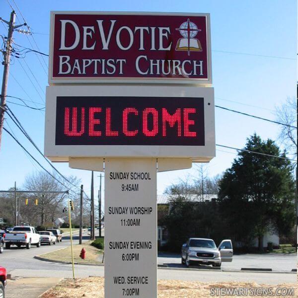 Church Sign for Devotie Baptist Church