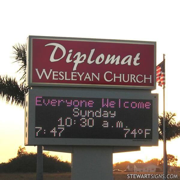 Church Sign for Diplomat Wesleyan Church