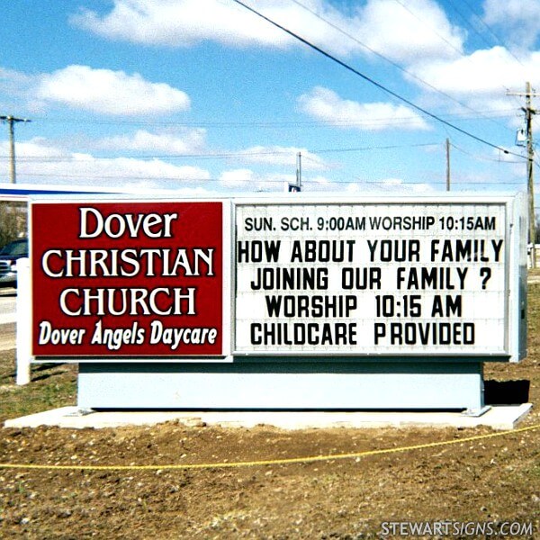 Church Sign for Dover Christian Church