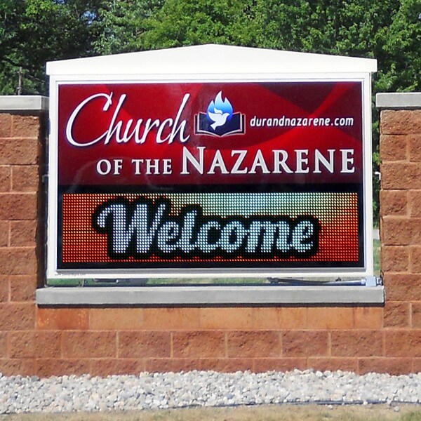 Church Sign for Church of the Nazarene