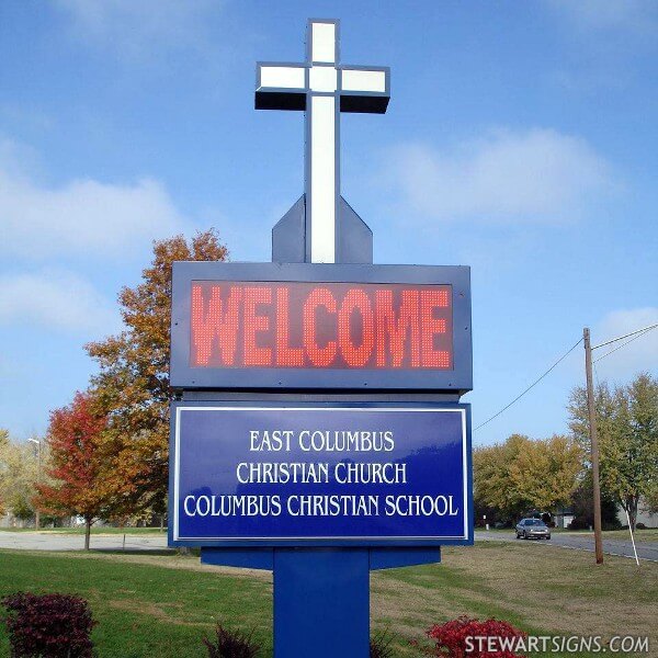 Church Sign for East Columbus Christian Church