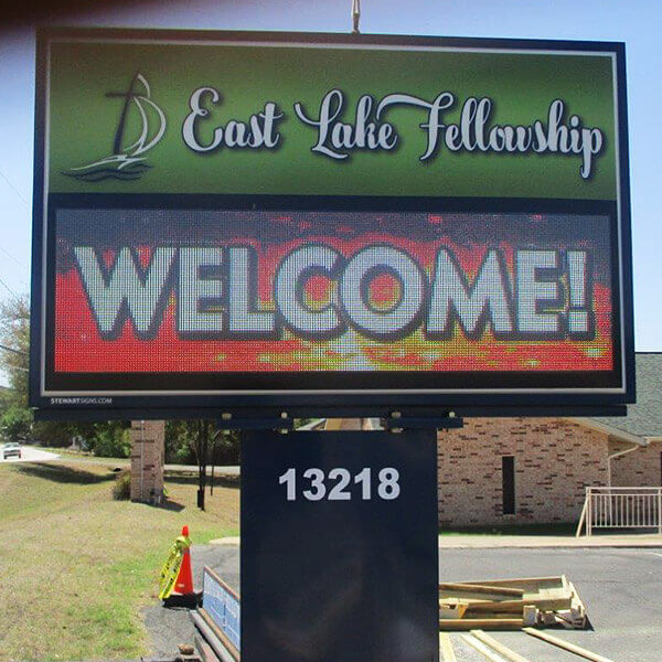 Church Sign for East Lake Fellowship Church