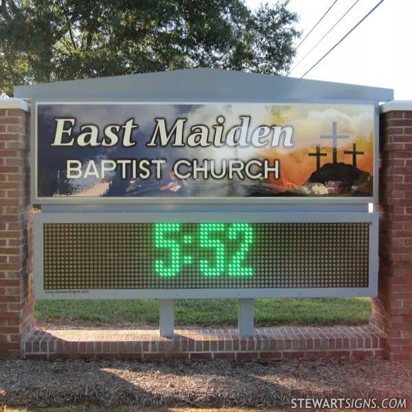 Church Sign for East Maiden Baptist Church