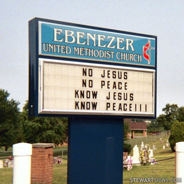 Church Sign for Ebenezer United Methodist Church