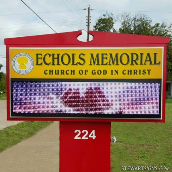 Church Sign for Echols Memorial C.O.G.I.C.