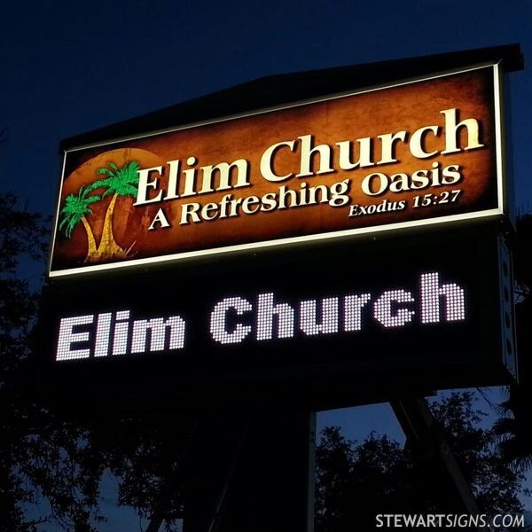 Church Sign for Elim Church