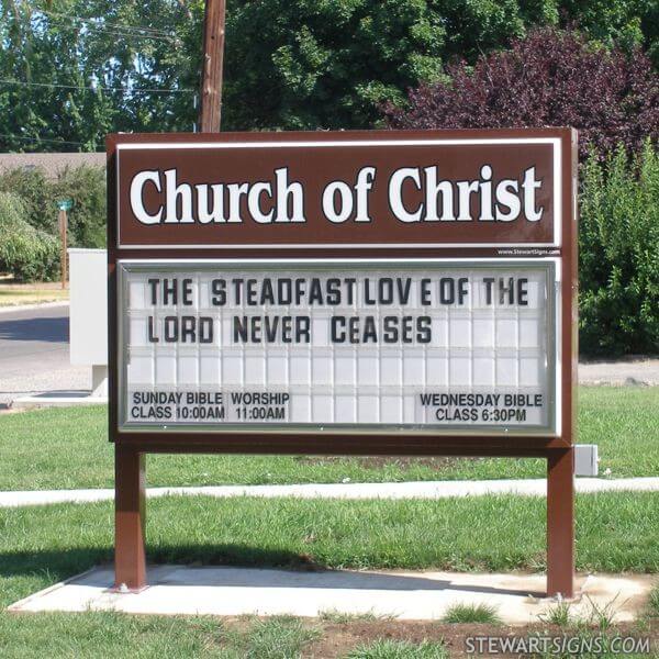 Church Sign for Ellensburg Church of Christ