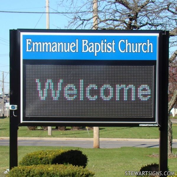 Church Sign for Emmanuel Baptist Church