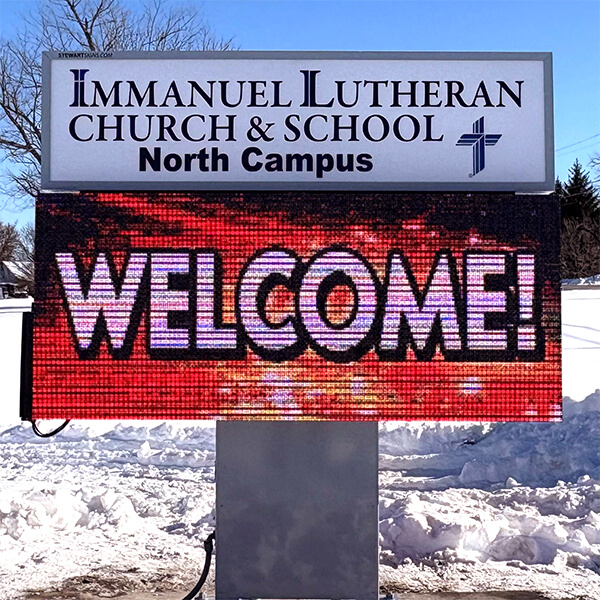 Church Sign for Immanuel Lutheran Church & School
