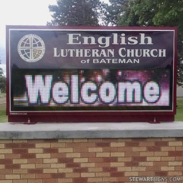 Church Sign for English Lutheran Church