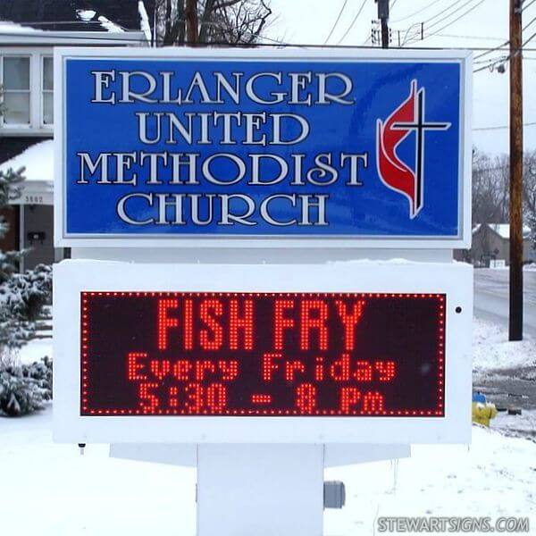 Church Sign for Erlanger United Methodist Church