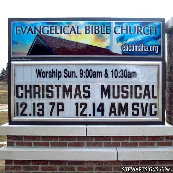 Church Sign for Evangelical Bible Church