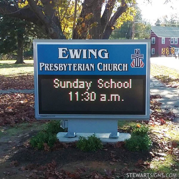 Church Sign for Ewing Presbyterian Church
