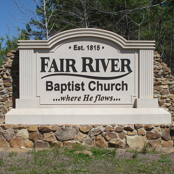 Church Sign for Fair River Baptist Church